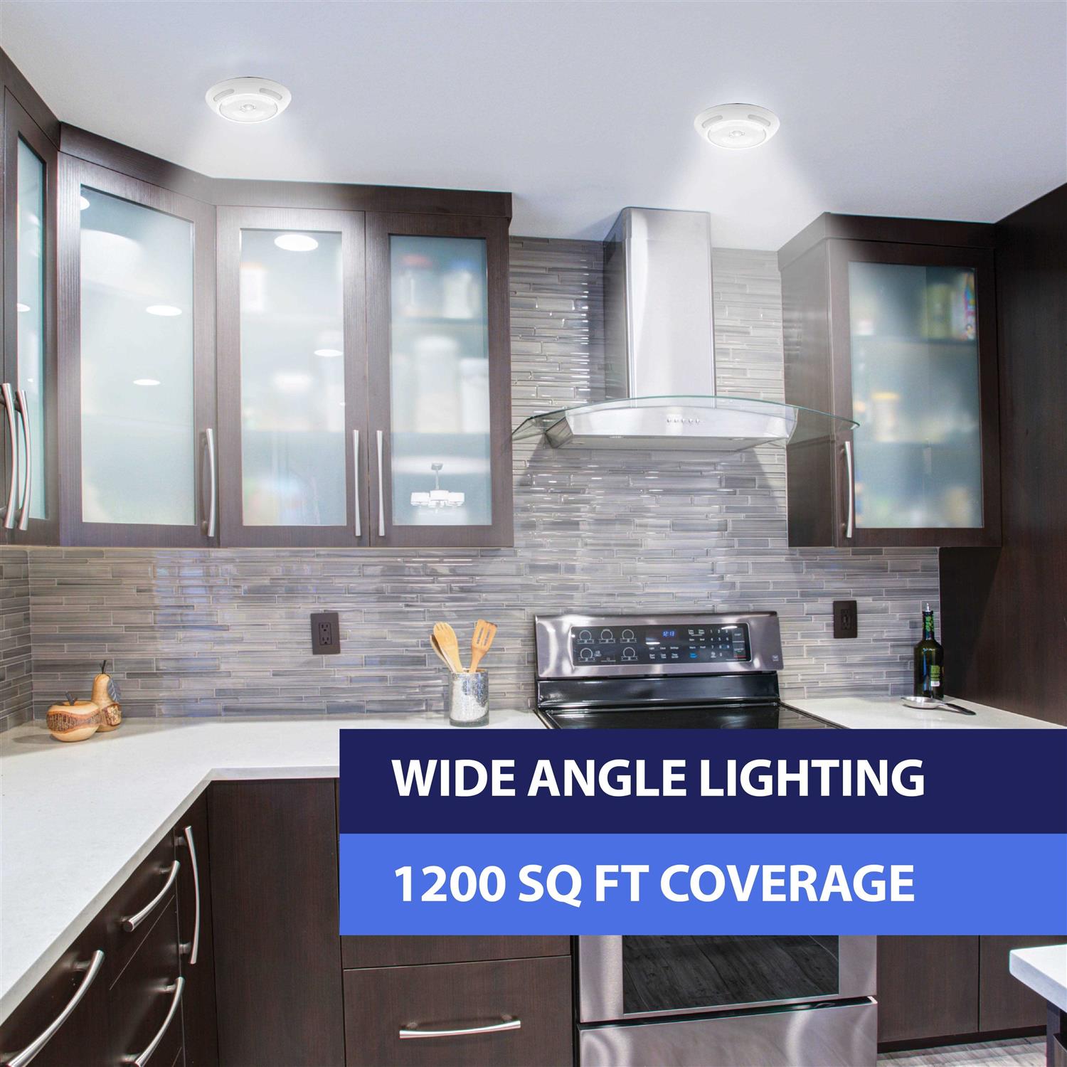 Bell and Howell Wireless Ceiling Light LED Motion Sensor Ceiling Light 360 Wide Angle Illumination Modern Style - Image 3