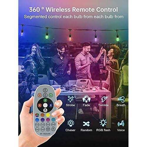 LSOOBZ 48FT Color Changing Outdoor String Lights - Image 3