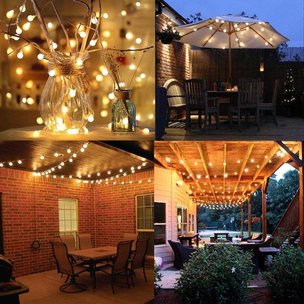 Globe String Lights Merdeco 20ft 40 LED USB Powered Globe String Lights Warm - Image 3