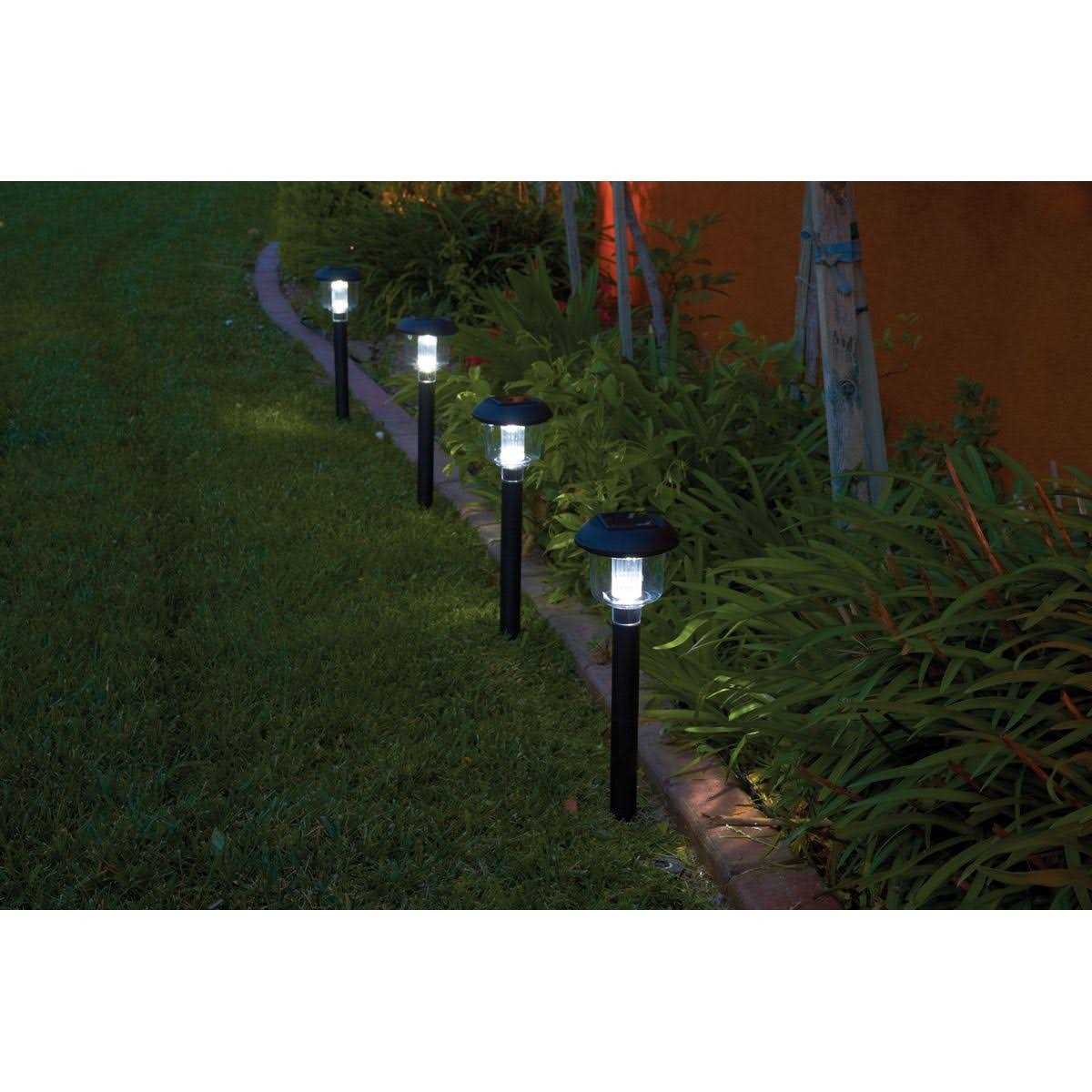 Luminar Outdoor 13 in. Solar LED Matte Black Finish Pathway Lights - Image 3