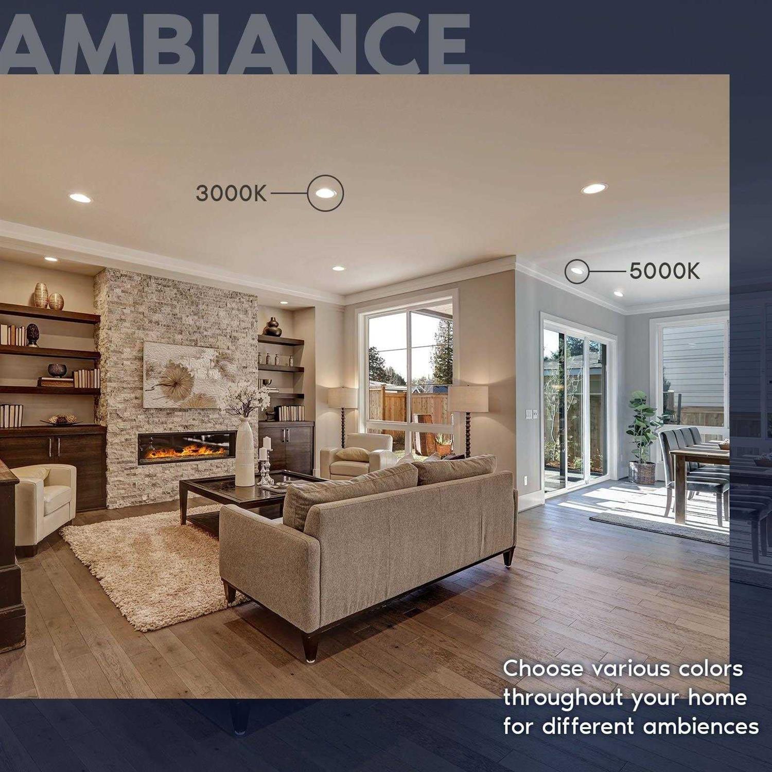 Luxrite LED Disk Lights 5CCT 2700k-5000k Dimmable, J-Box or - Image 5