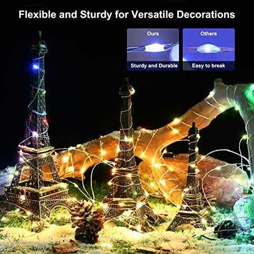 brizlabs Christmas Fairy String Lights 66ft 200 LED Color Changing Fairy Christmas Lights with Remote - Image 3