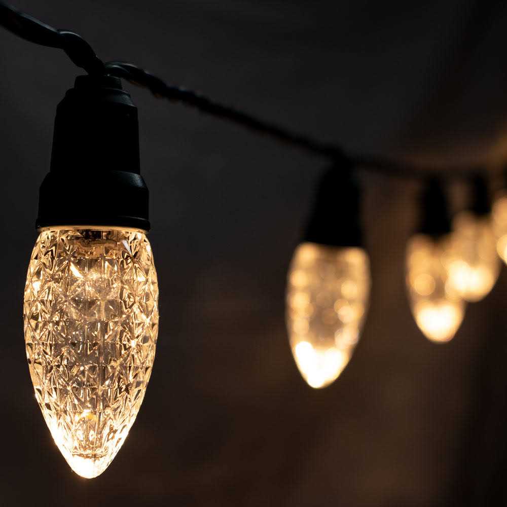 Novolink 11 ft. 12-Count Facetted LED Large C9 Bulb RGBw Color-Changing Christmas String Light - Image 3