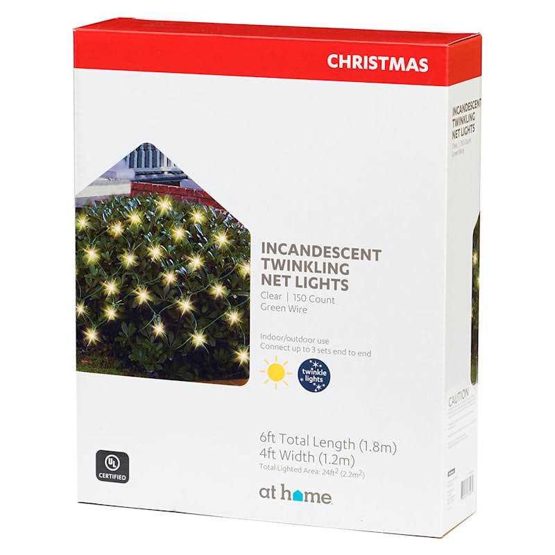 At Home 150-Count Clear Twinkle Net String Lights - Image 4