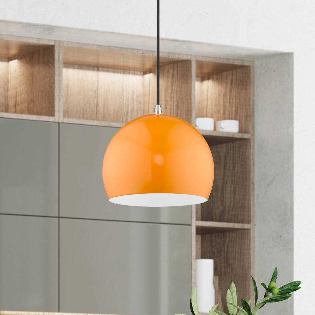 AllModern Schultz 1 Light Single Dome Pendant Finish - Image 4