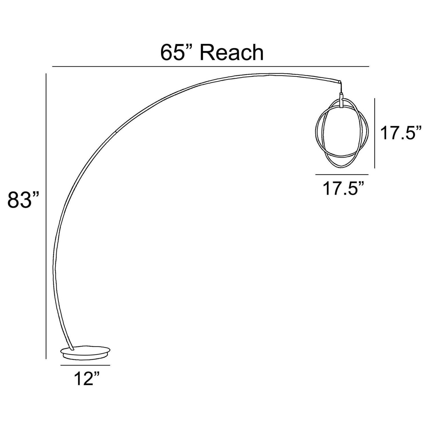 Lite Source-LS-83733-Monita 35W 2 LED Arc Floor Lamp-81 Inches - Image 3