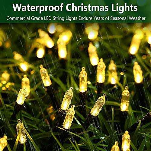 HoliDecor christmas lights battery operated string lights 50 led mini lights 8 modes green wire mini set with timer for Xmas Tree Wreath - Image 4