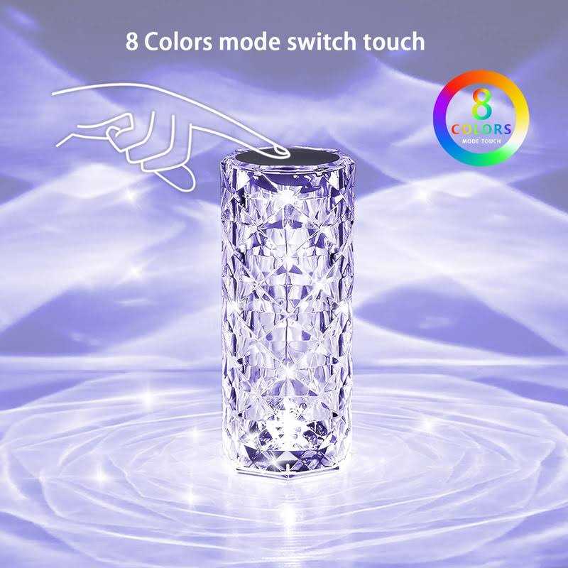 Xubialo Crystal Light Lamp Color Changing Lamps Table Lamp with Touch & Remote Control - Image 3