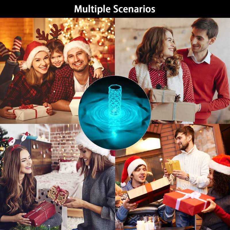 Xubialo Crystal Light Lamp Color Changing Lamps Table Lamp with Touch & Remote Control - Image 4