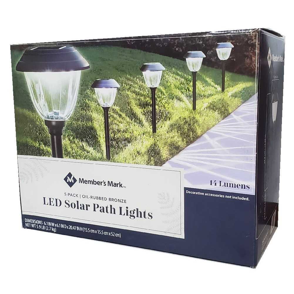 Member's Mark 5-Piece LED Solar Path Lights - Image 3