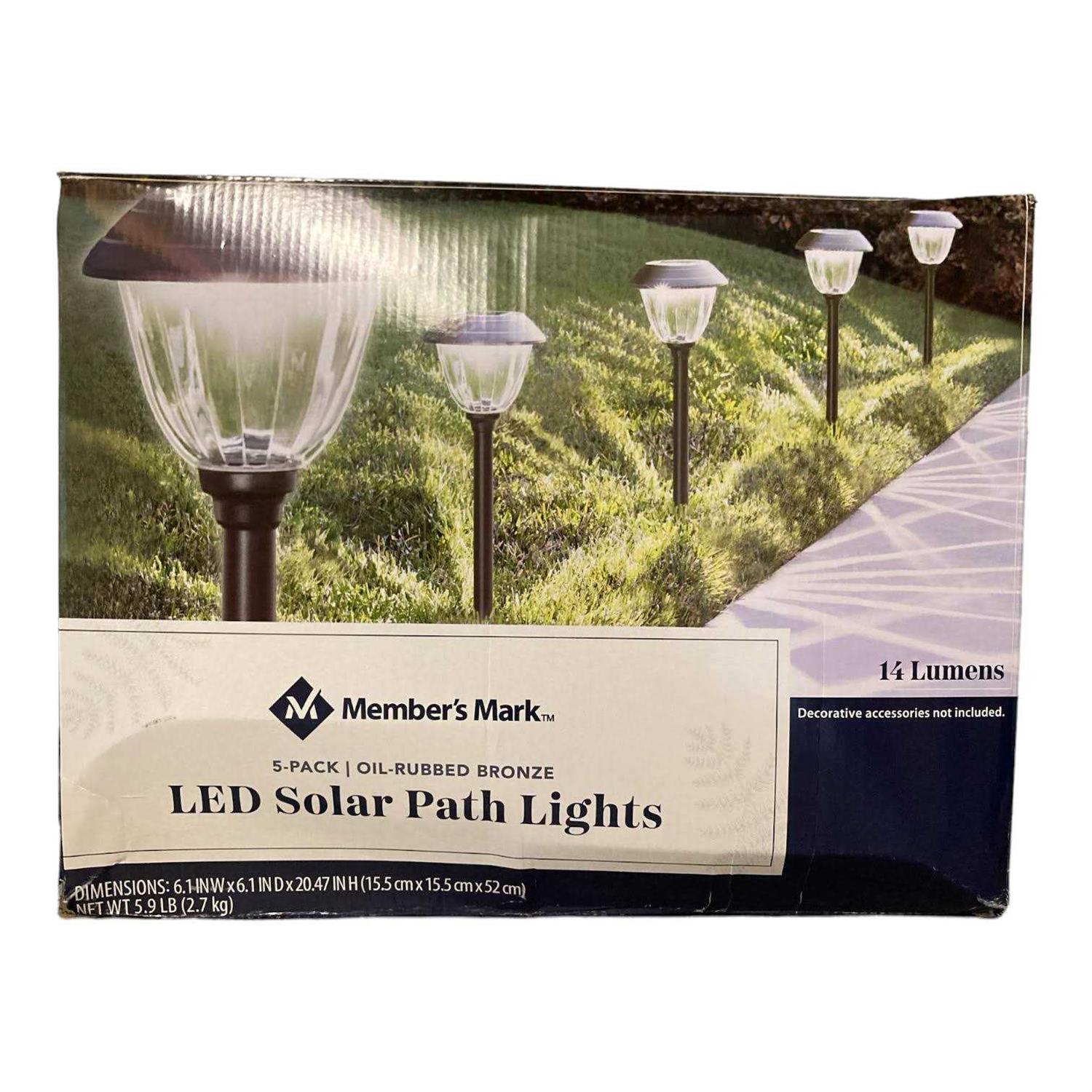 Member's Mark 5-Piece LED Solar Path Lights - Image 4