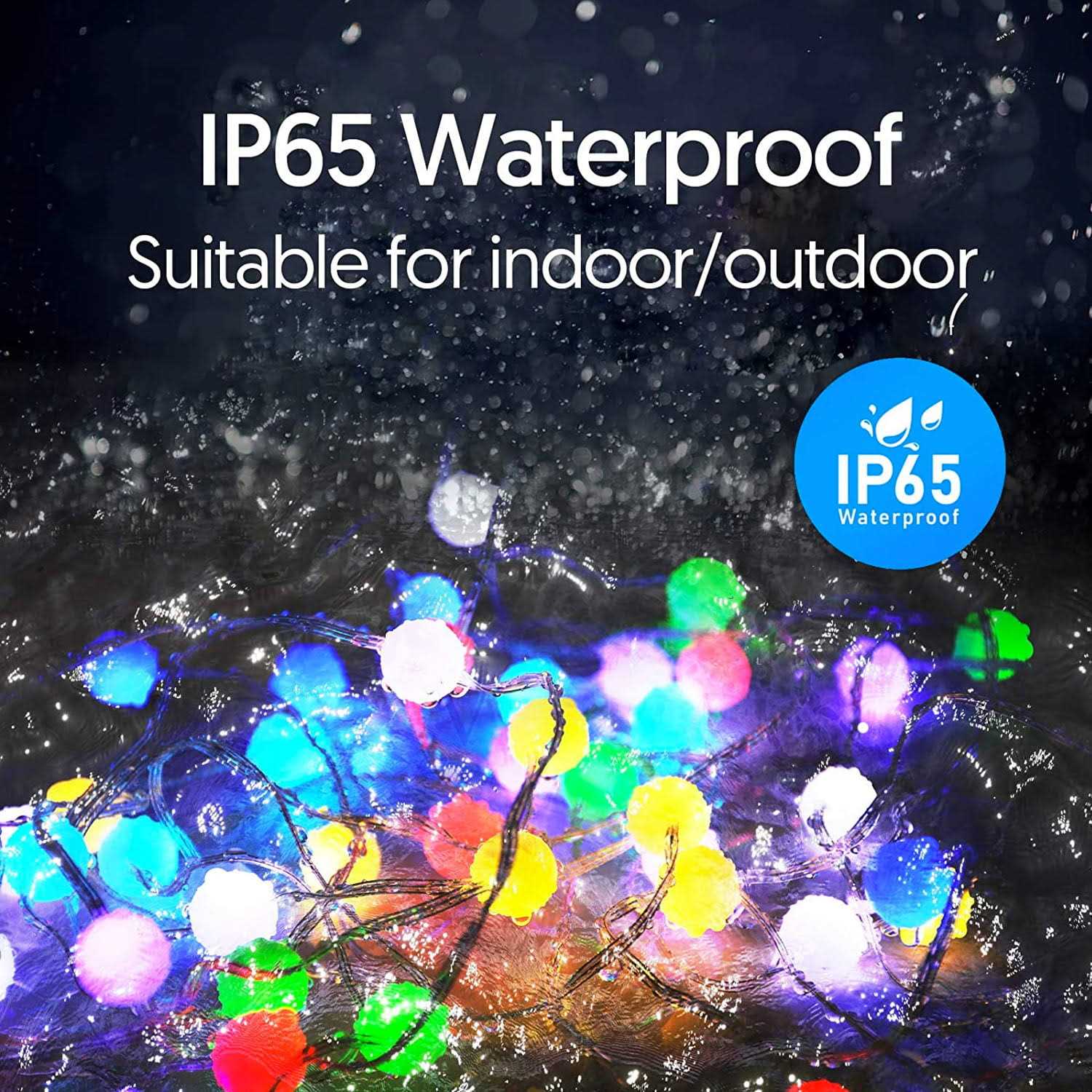 Avatar Controls Globe 32.8 ft. 66 LED Outdoor Dreamcolor Smart String Lights with IR Remote - Image 5