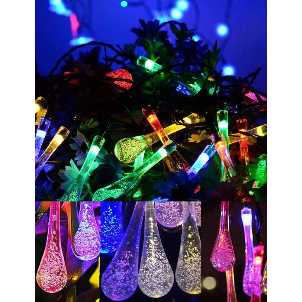 LIGHTSMAX Outdoor 20 ft. Solar Novelty Bulb 30 LED String Light in Multi-Color - Image 3