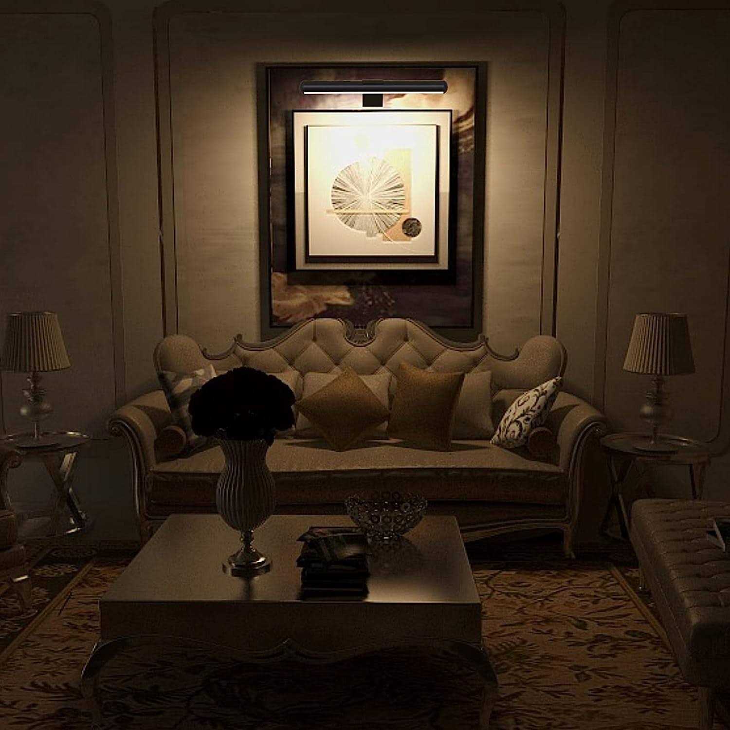 TINTINDOC Wireless LED Picture Light with Remote,Rechargeable Battery Painting Light for Display Art Work,300Lumens Brightness Adjustable - Image 3