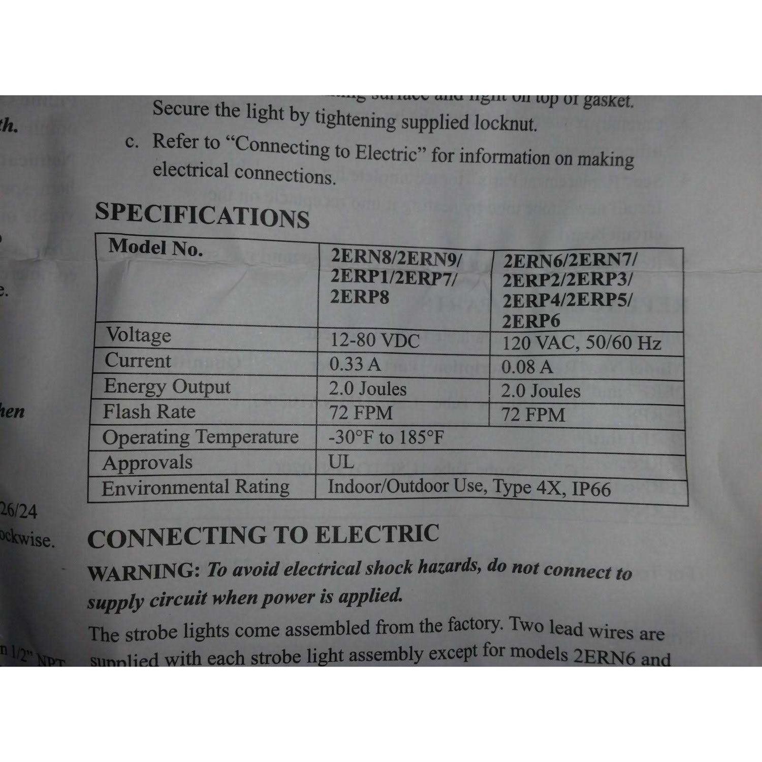 Warning Light Strobe Tube 2ERP4 - Image 4