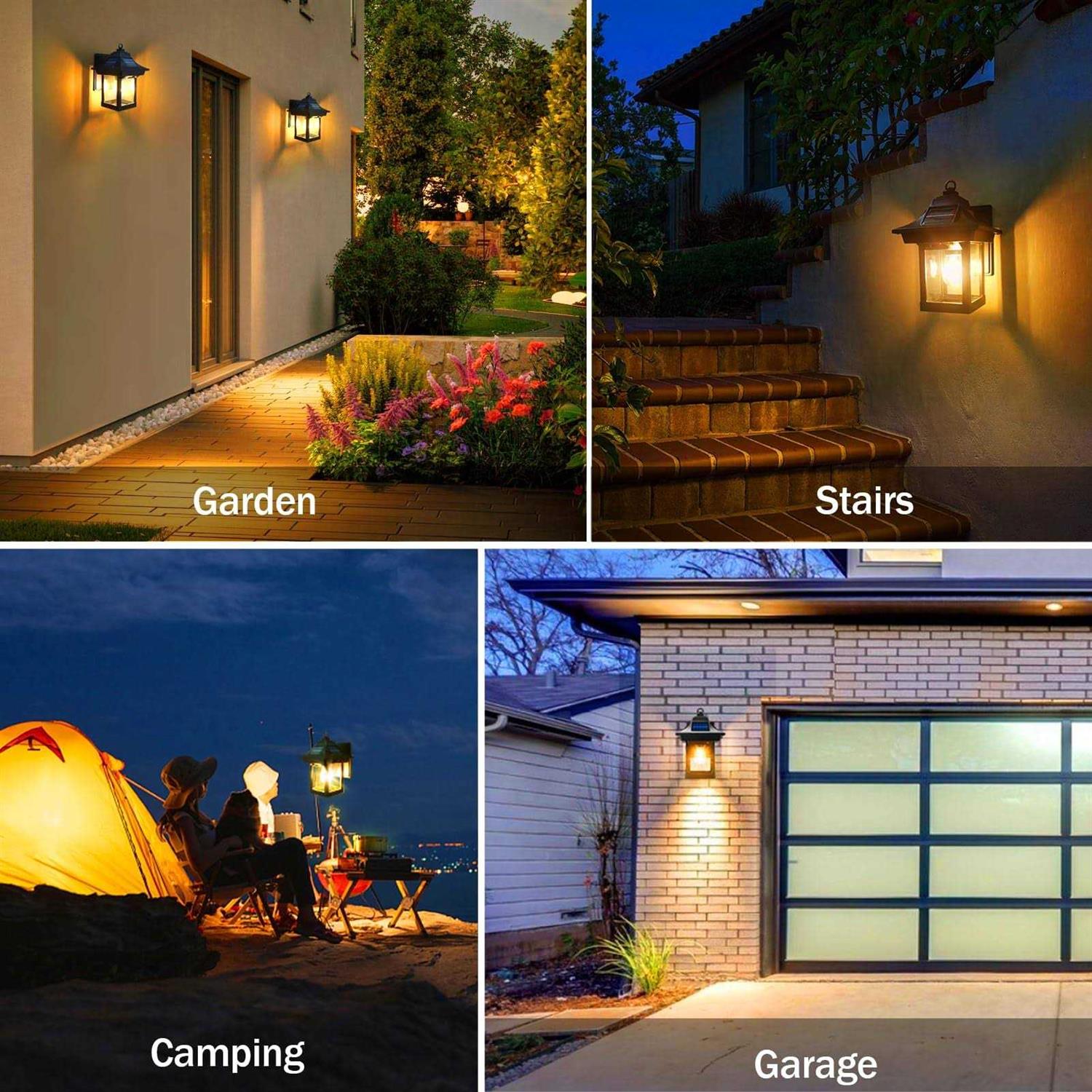 Solar Wall Lantern Wirelss Motion Sensor Solar Light IP65 Waterproof & 3 Modes with Solar Powered Wall Lights - Image 3