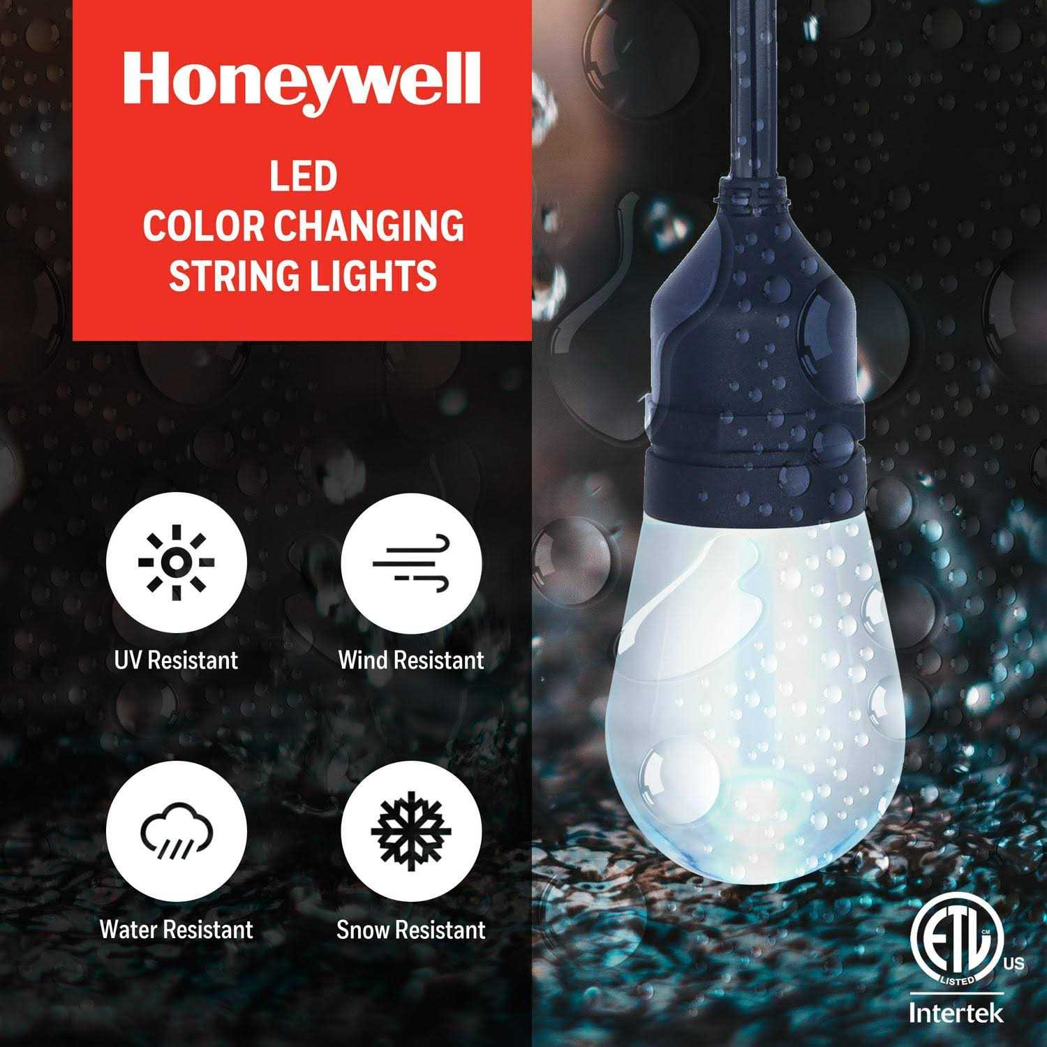 Honeywell 24 ft. Color Changing LED String Light Set with Remote - Image 3