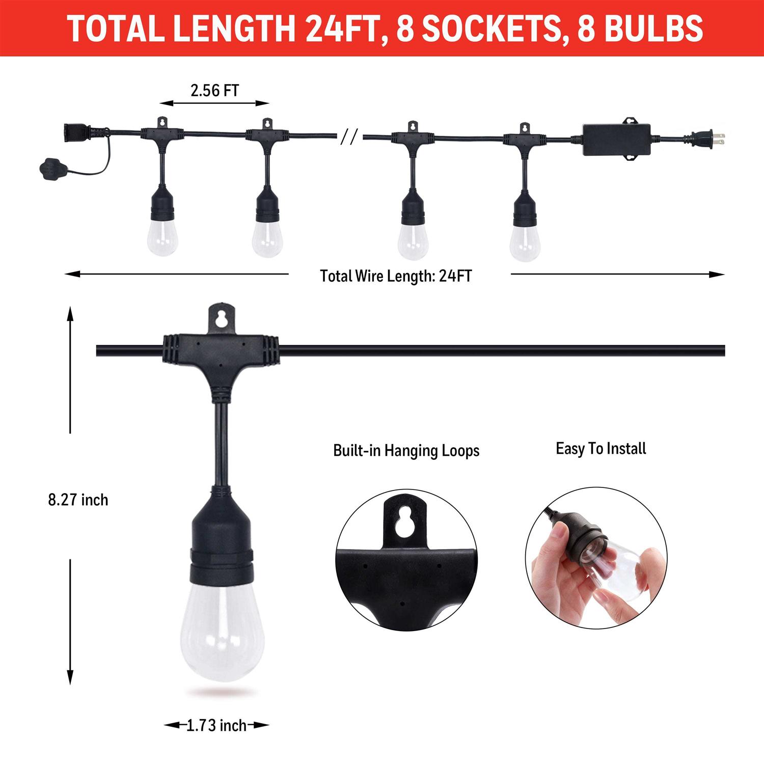 Honeywell 24 ft. Color Changing LED String Light Set with Remote - Image 5