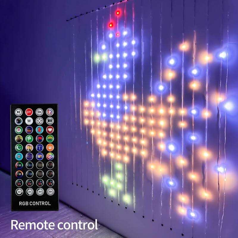 Avatar Controls Curtain Lights with Christmas Patterns Programmable & Music-Sync Curtain String Lights - Image 5
