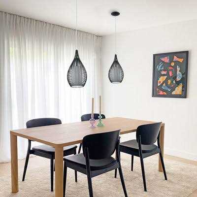 AllModern Lotus 1-Light Single Teardrop Pendant Finish - Image 4