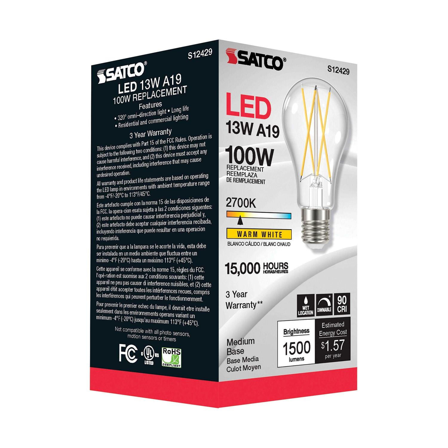 Satco A19 LED Bulb - Image 3