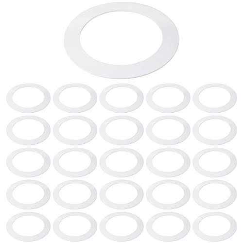 USGL 5 Pack Gloss White Goof Trim Ring for 8 Inch Recessed Can Lighting Down Light - Image 3