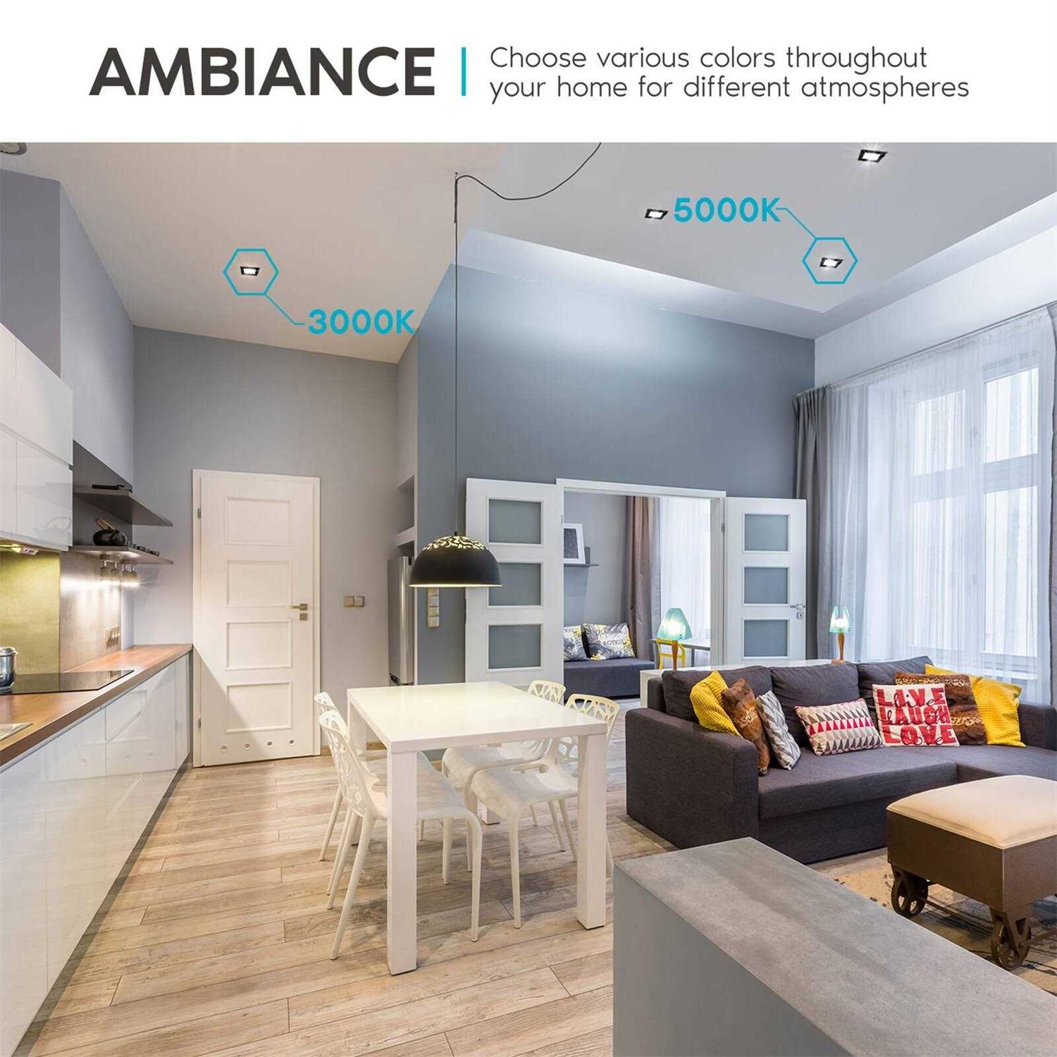 Luxrite 3 in. Canless Ultra Thin J-Box 8-Watt CCT 2700K LR23754 LR23855-4PK - Image 4