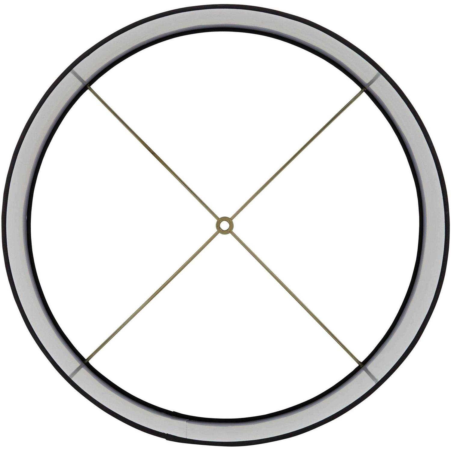 Springcrest Black Faux Silk Large Tapered Drum Lamp Shade Top x Bottom x Slant x High Replacement with Harp and - Image 4