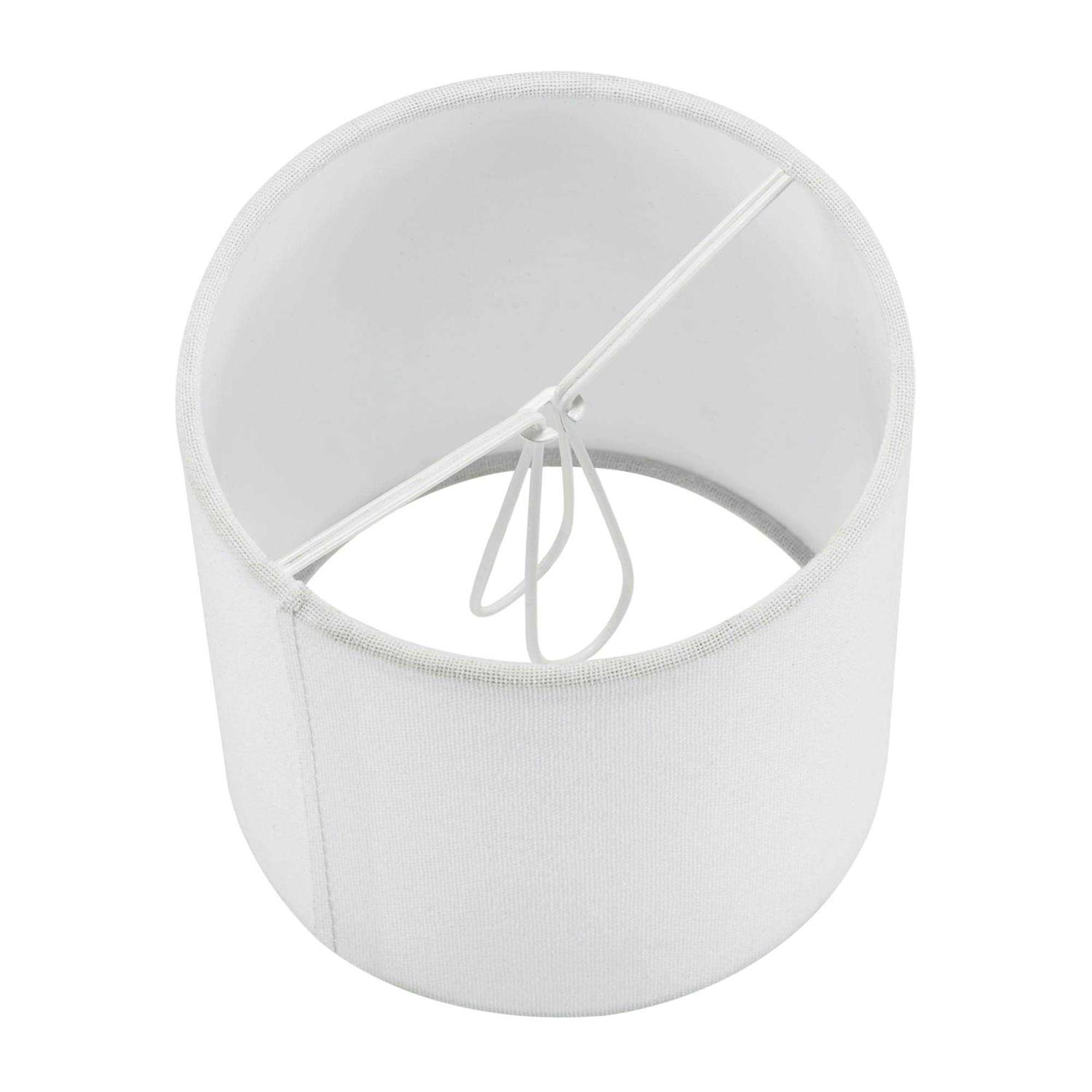 LAMPWELL MEMO Clip-on Chandelier Fabric Lamp Shades,Set of 6,Small Drum,5.2×5.2×H5.2,Linen - Image 3