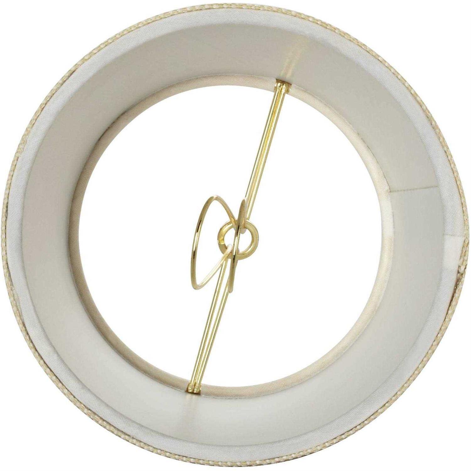 Springcrest Set Hardback Drum Lamp Shades Nallad Herbal Beige Small 4 Top x 5 Bottom x 5 High Candelabra Clip-On Fitting - Image 3
