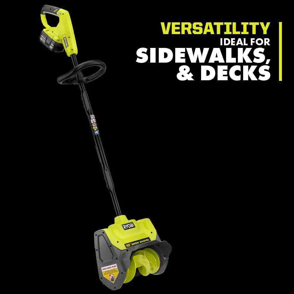 RYOBI ONE+ 18V 10 in. Cordless Electric Snow Shovel with 4.0 Ah Battery and Charger - Image 4