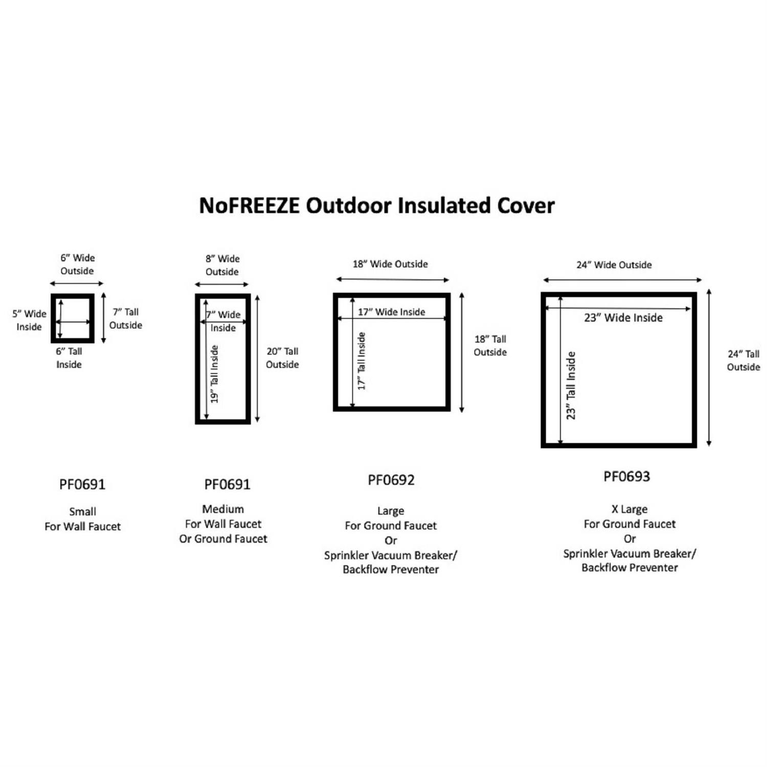 PF WaterWorks No Freeze Outdoor Sprinkler Vacuum Breaker Frze Protection Insulated Cover/Sock 18 in. x 18 in. 3M Thinsulate Insulation PF0692 - Image 3