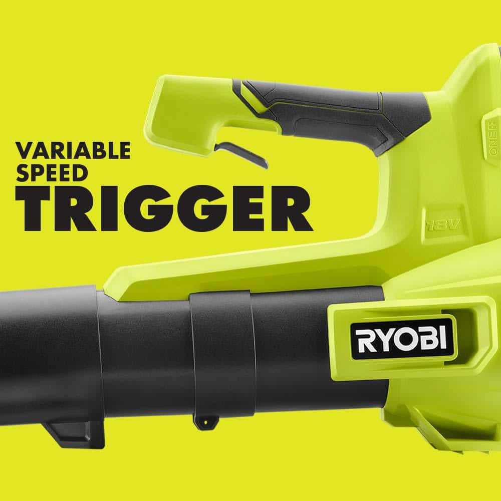 RYOBI ONE+ 18V 100 MPH 325 CFM Cordless Battery Variable Speed Jet Fan Leaf Blower w Leaf - Image 3