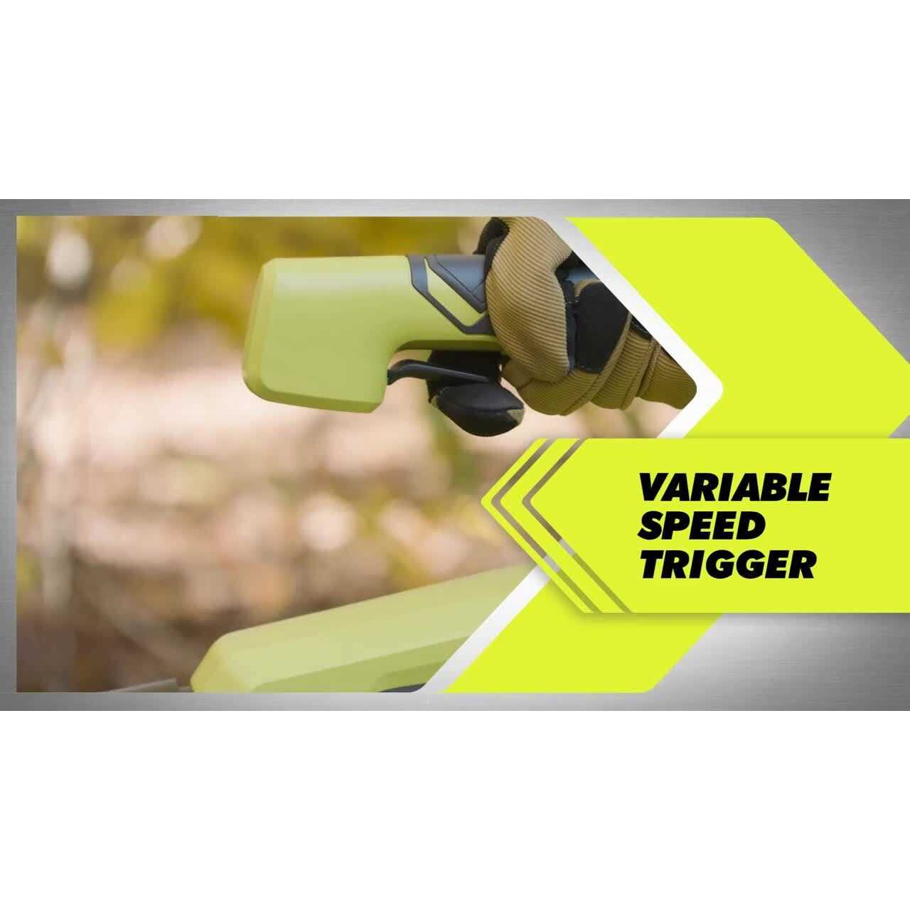 RYOBI ONE+ 18V 100 MPH 325 CFM Cordless Battery Variable Speed Jet Fan Leaf Blower w Leaf - Image 3