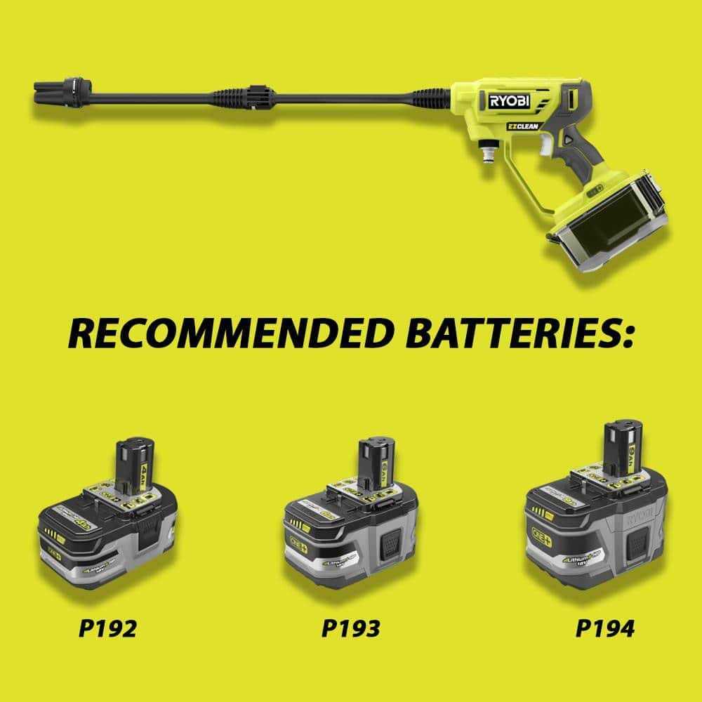 Ryobi RY120350 ONE+ 18V EZClean 320 PSI 0.8 GPM Cordless Cold Water Power Cleaner - Image 4