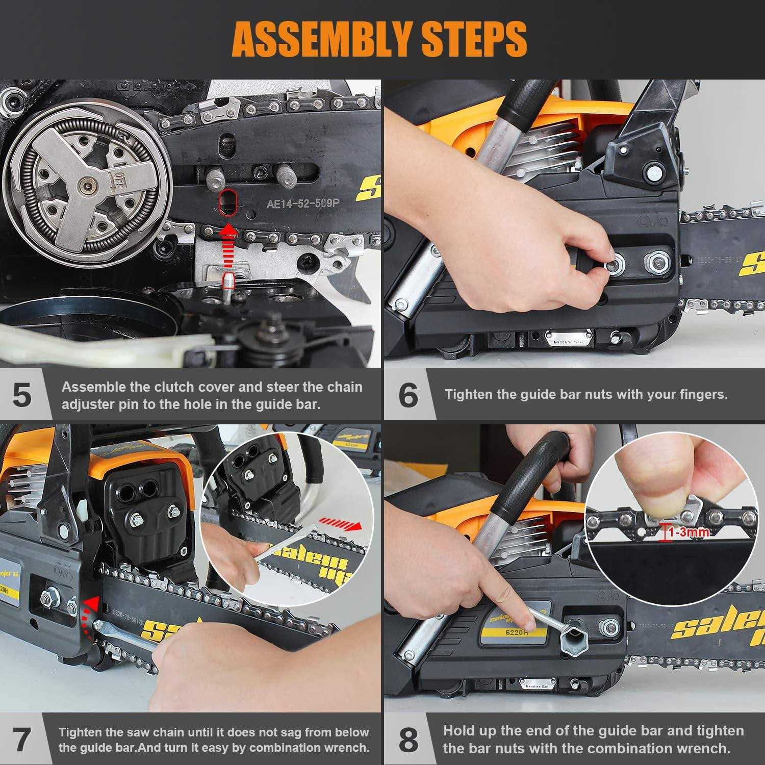 Salem Master 6220H Chainsaw for Trees GAS Powered 62cc 2-Cycle GAS Chainsaw - Image 4