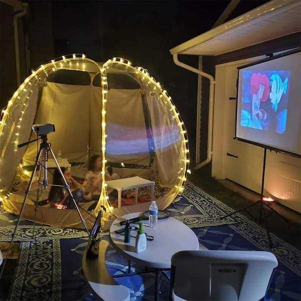 Alvantor 6 ft. x 6 ft. Beige Instant Pop Up Bubble Tent Screen House - Image 3