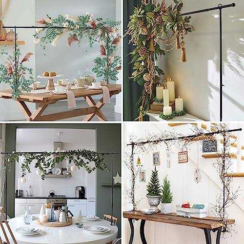 OSYIN Over The Table Rod Stand with Clamps 46-82”Length Adjustable Metal Balloon Flower Arch Stand - Image 3