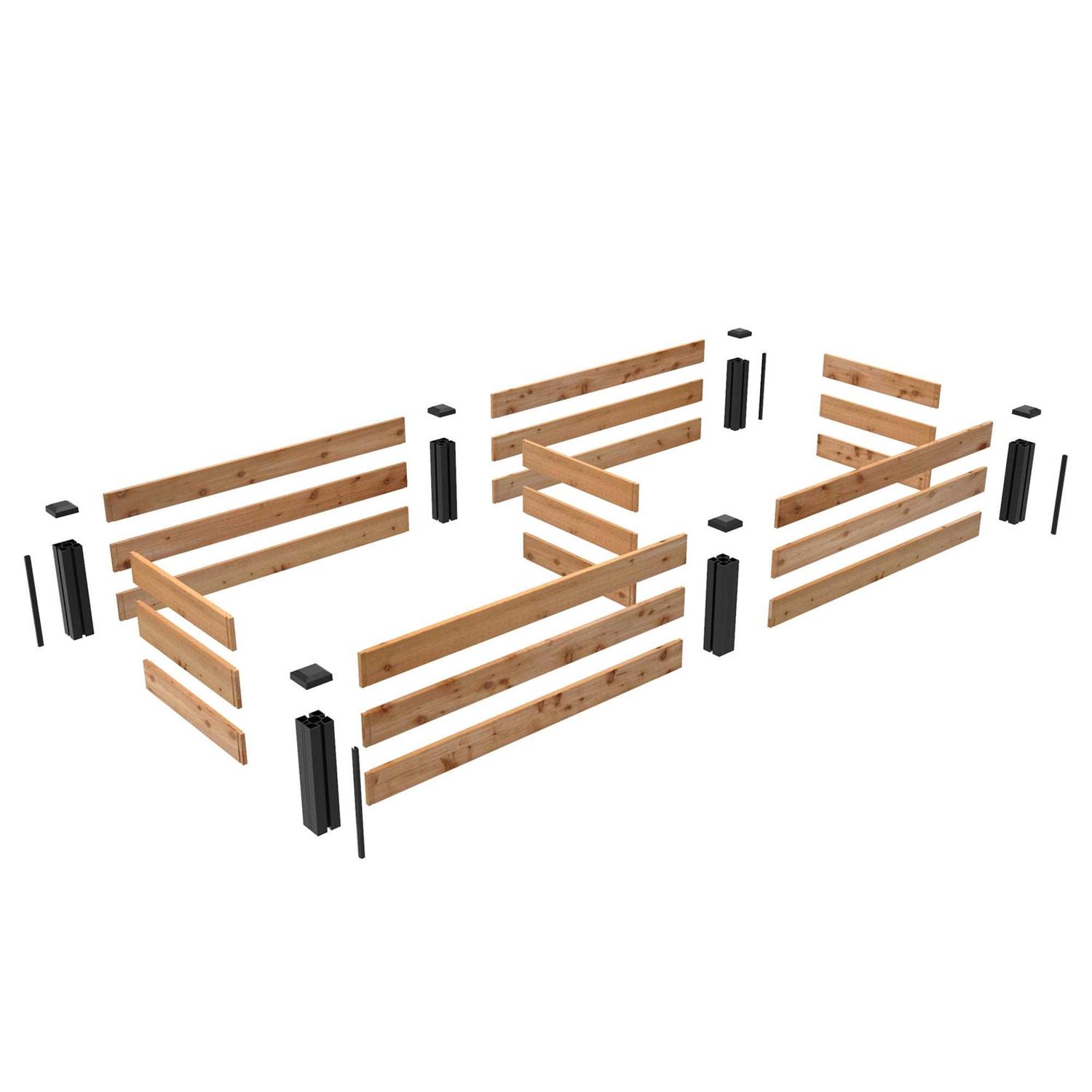 Outdoor Essentials Haven 2 ft. x 8 ft. Natural Cedar Raised Garden Bed - Image 3