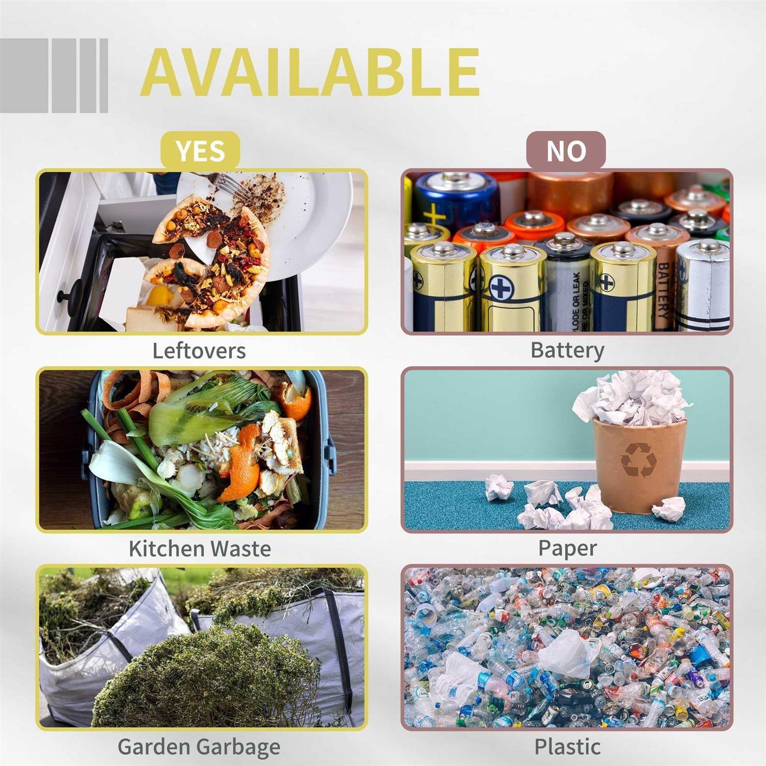 Outsunny Compost Bin Outdoor 360° Dual Chamber Rotating Composter 43 Gallon - Image 5