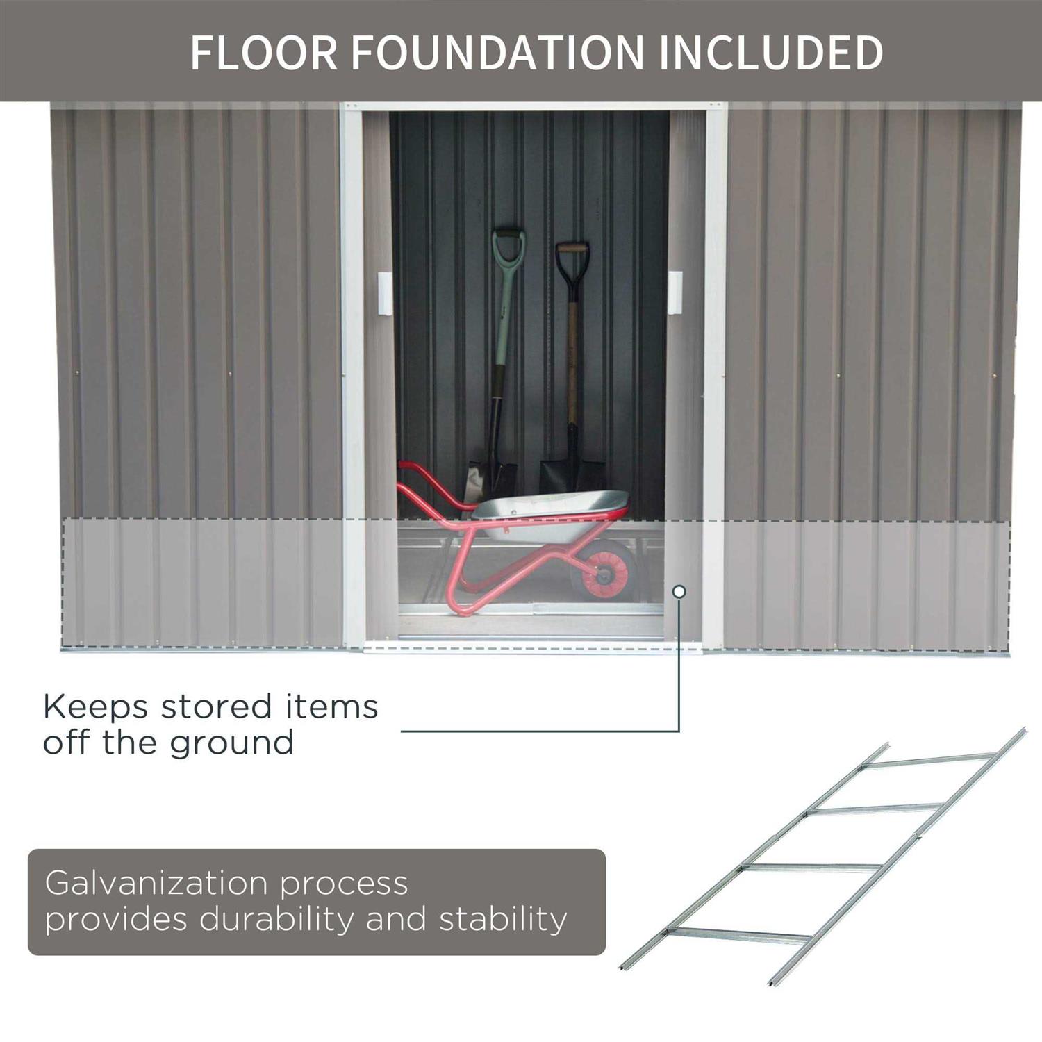 Outsunny Metal Garden Shed 845-031 - Image 3