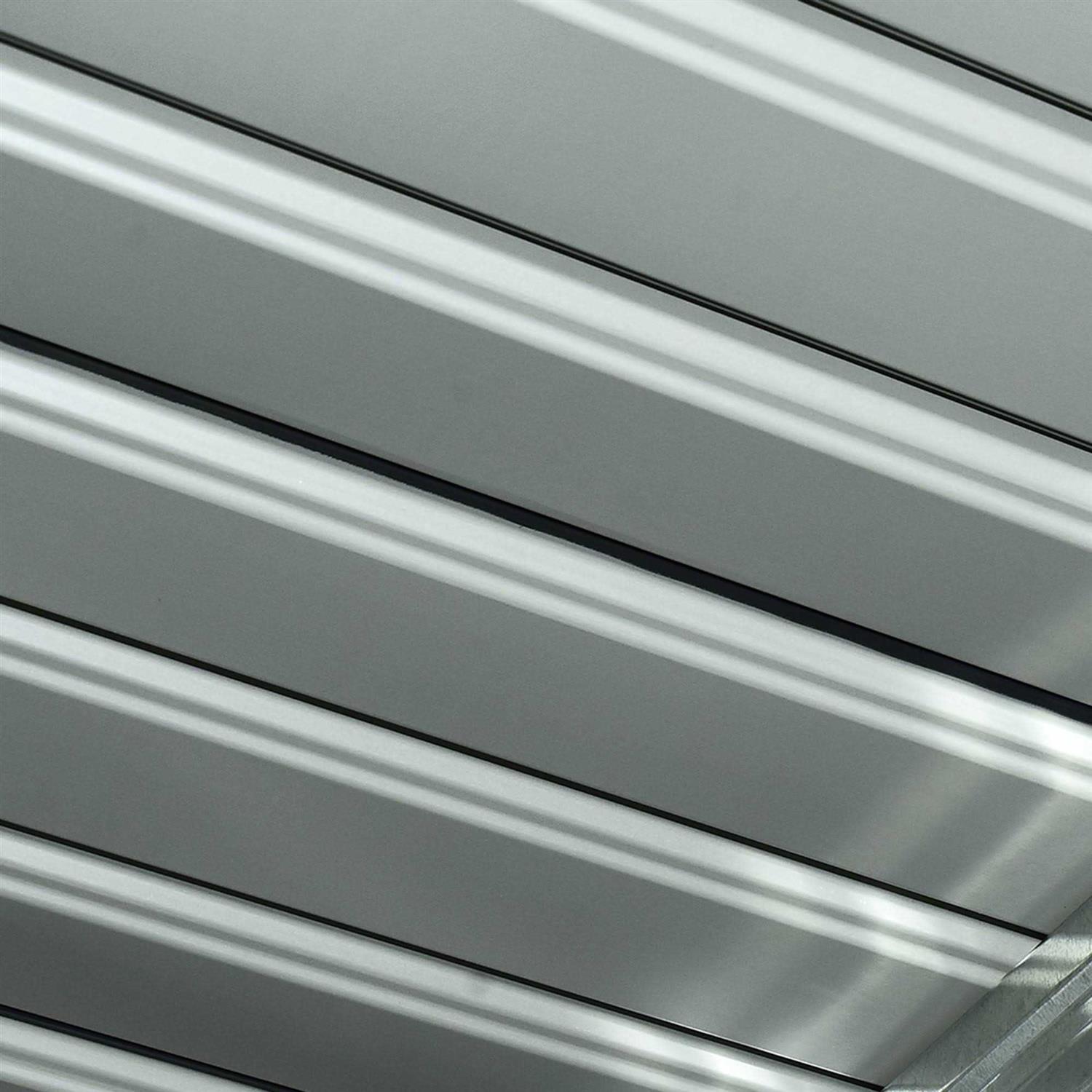 Outsunny 9' x 4' Metal Garden Storage Shed Tool House with Sliding Door Spacious Layout & Durable Construction for Backyard - Image 5