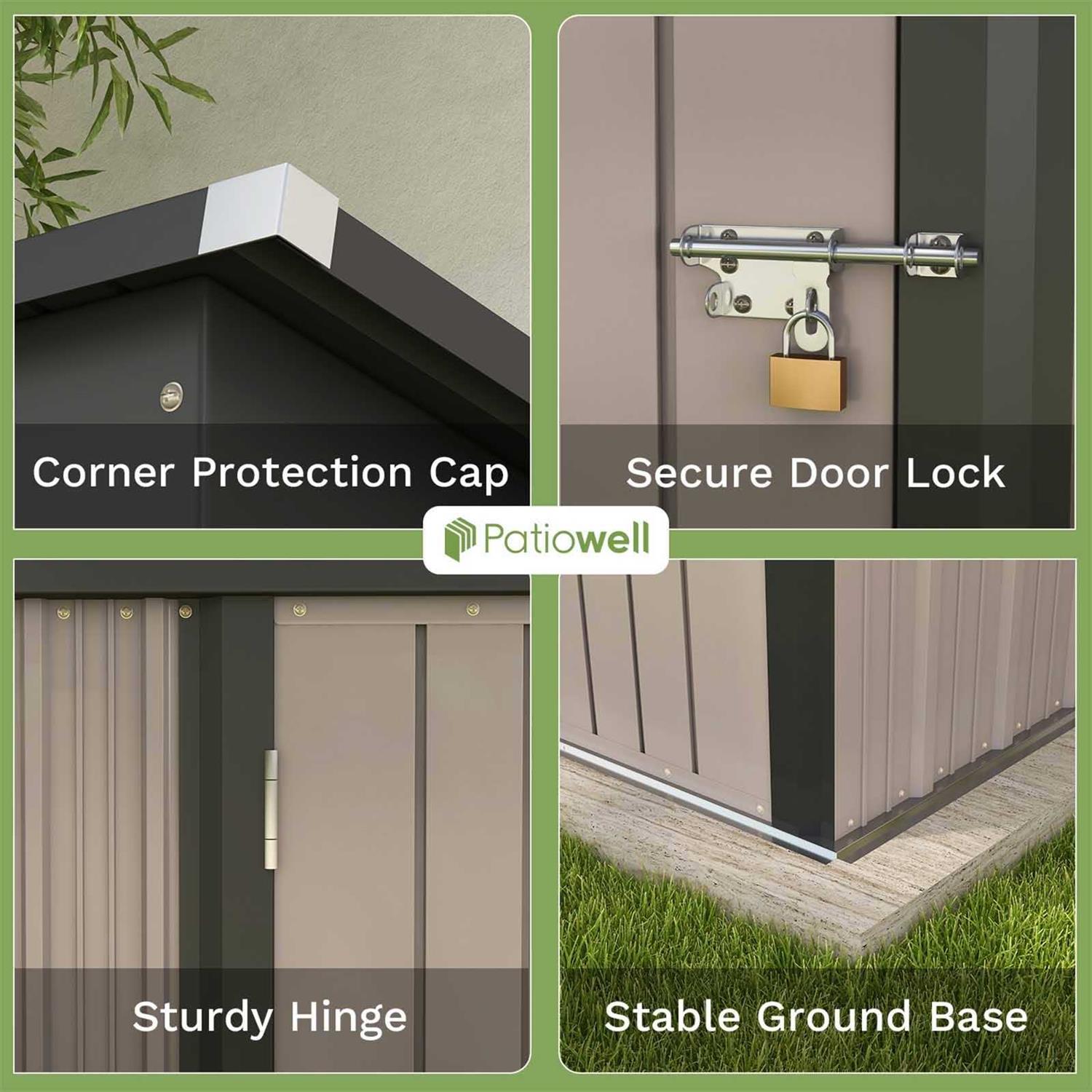 Patiowell 5-ft x 3-ft Steel Storage Shed - Image 3
