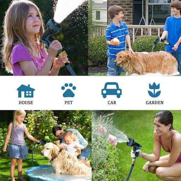 WeGuard 3/4 in. 100 ft. Expandable Garden Hose Flexible Water Hose with 10 Function Nozzle Durable 3750d Water Hose - Image 3