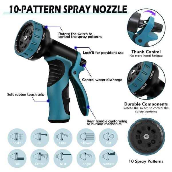 WeGuard 3/4 in. 100 ft. Expandable Garden Hose Flexible Water Hose with 10 Function Nozzle Durable 3750d Water Hose - Image 4