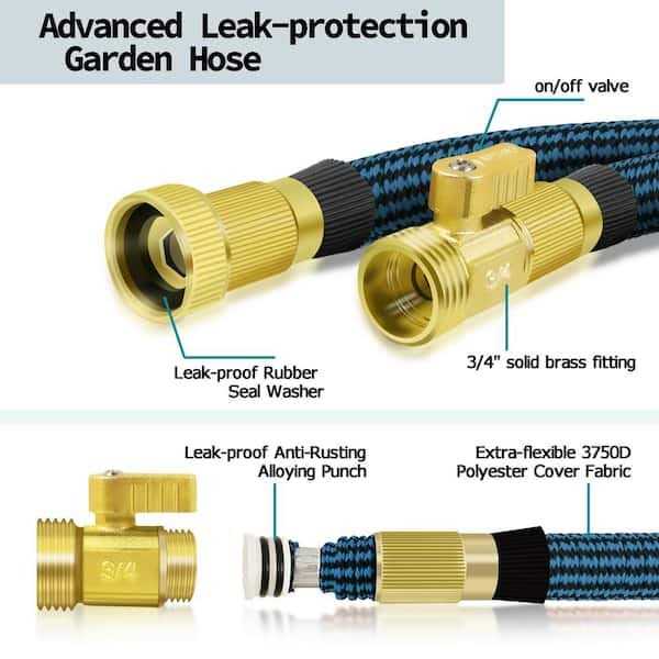 WeGuard 3/4 in. 100 ft. Expandable Garden Hose Flexible Water Hose with 10 Function Nozzle Durable 3750d Water Hose - Image 5