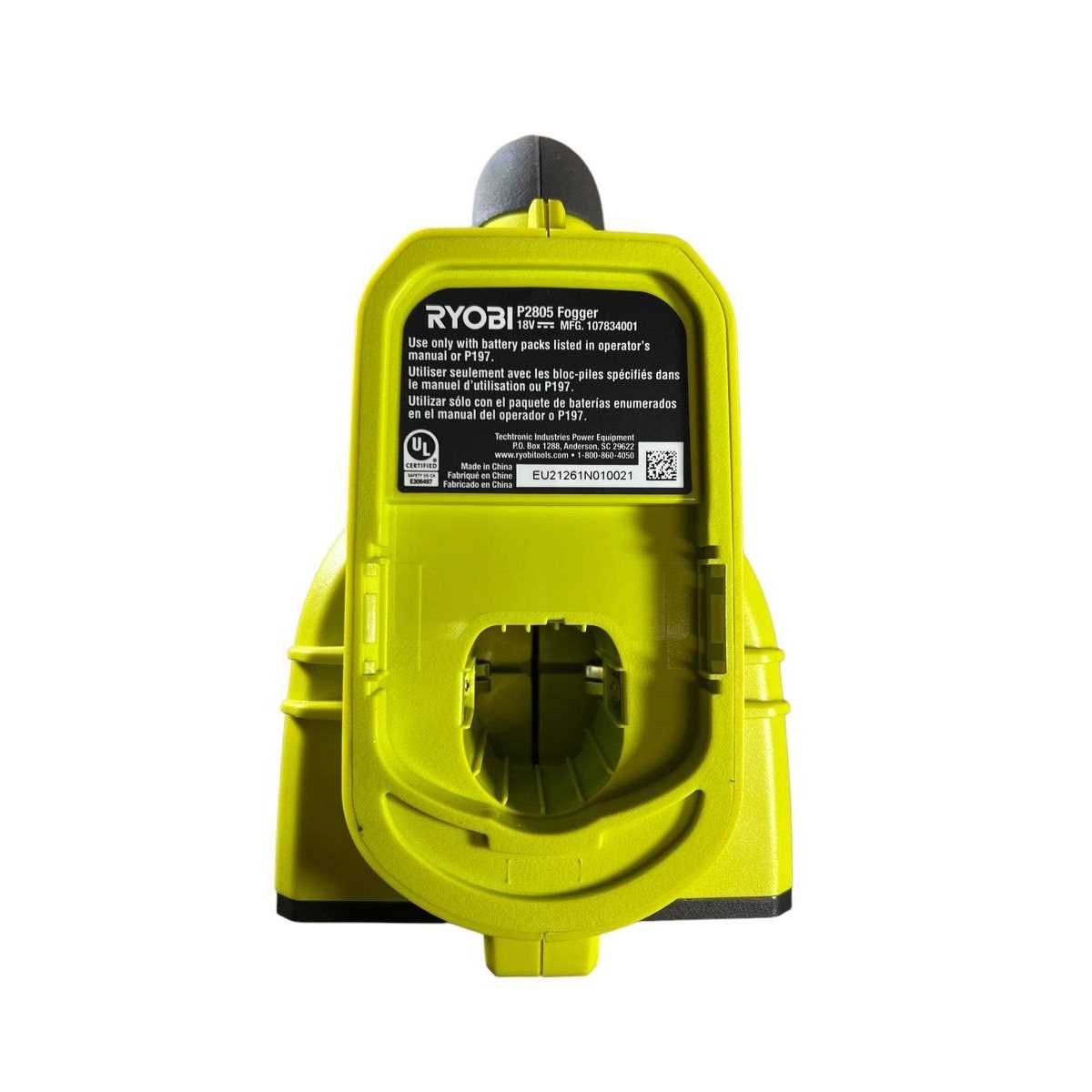 Ryobi ONE+ 18-Volt Lithium-Ion Cordless Fogger/Mister with 2.0 Ah Battery and Charger Included - Image 5