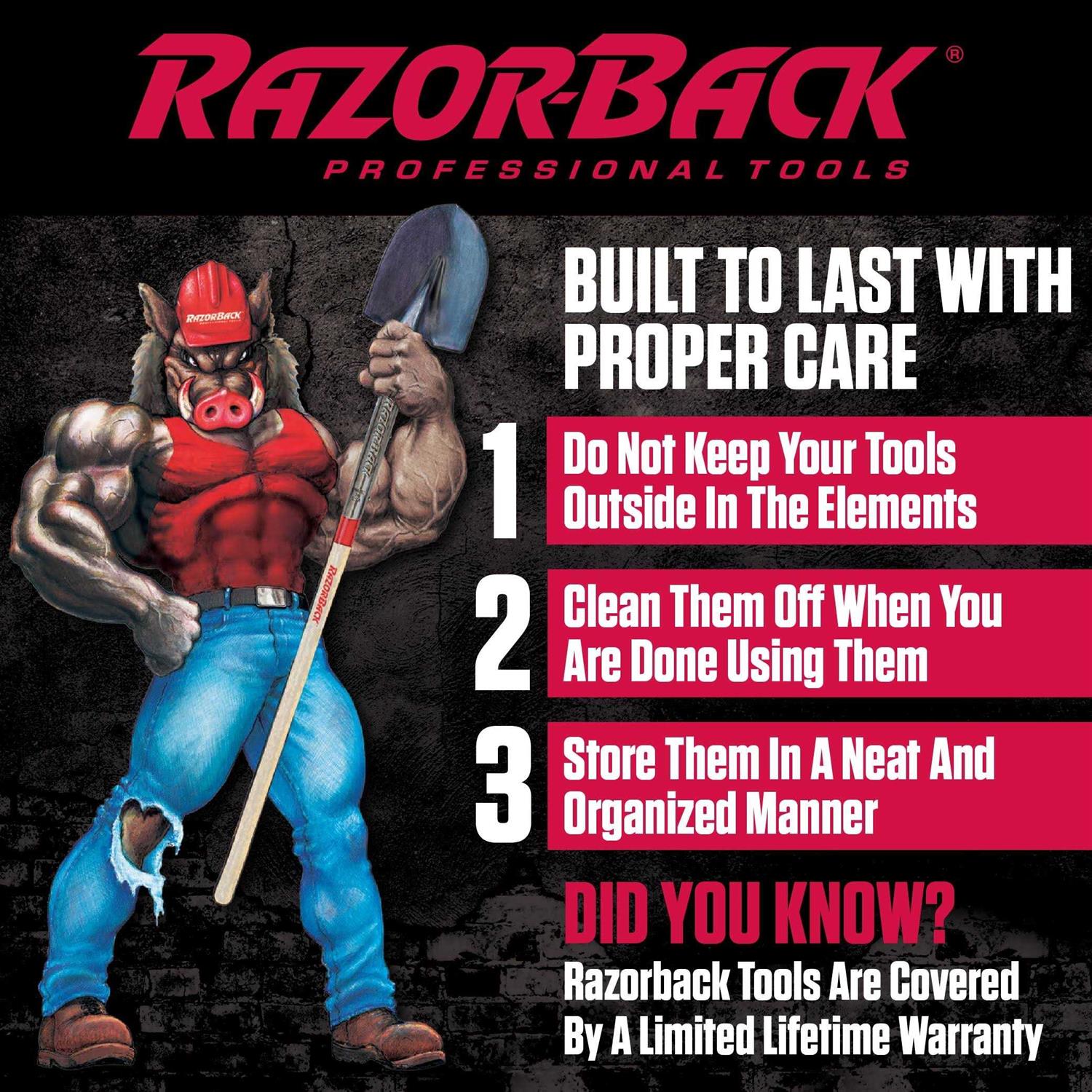 Razor-Back 43 in. Fiberglass Handle Trenching Shovel - Image 4