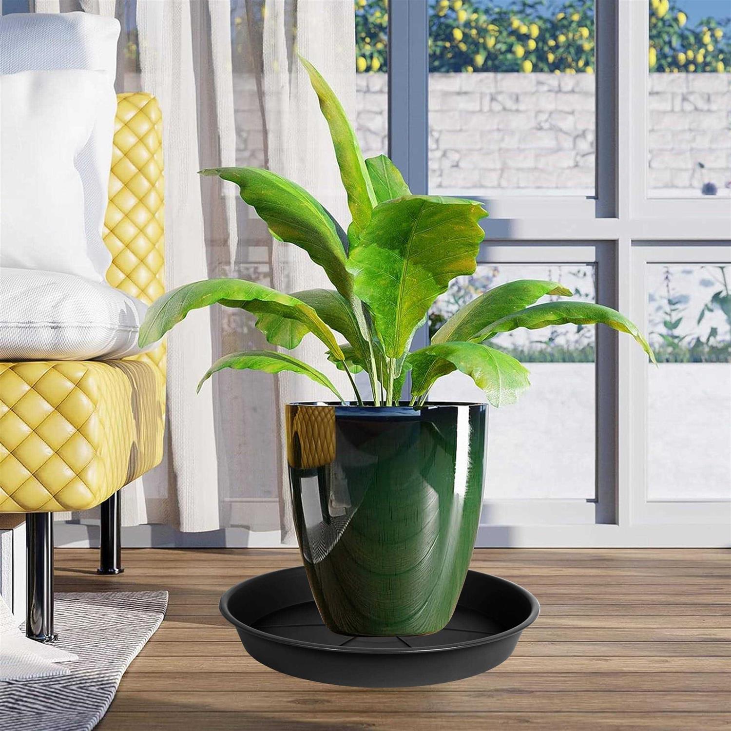 OVZILKI Plant Saucer Tray Heavy Duty Plastic Pot Plant Drip Trays Saucers for for Indoors Outdoor - Image 5