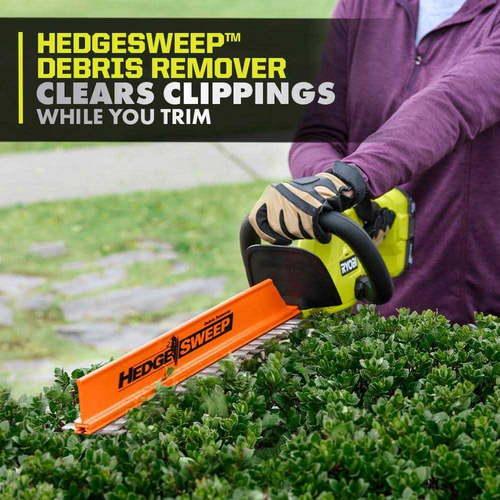RYOBI ONE+ 18V 22 in. Lithium-Ion Cordless Hedge Trimmer with 2.0 Ah Battery and Charger - Image 4